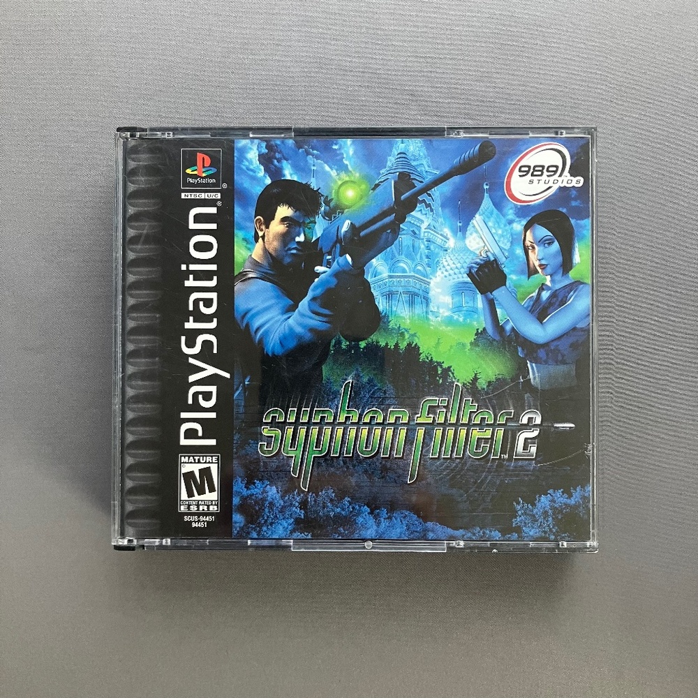 Syphon Filter 2 (Sony PlayStation 1, 2000) Rated for Mature, used, VG condition
